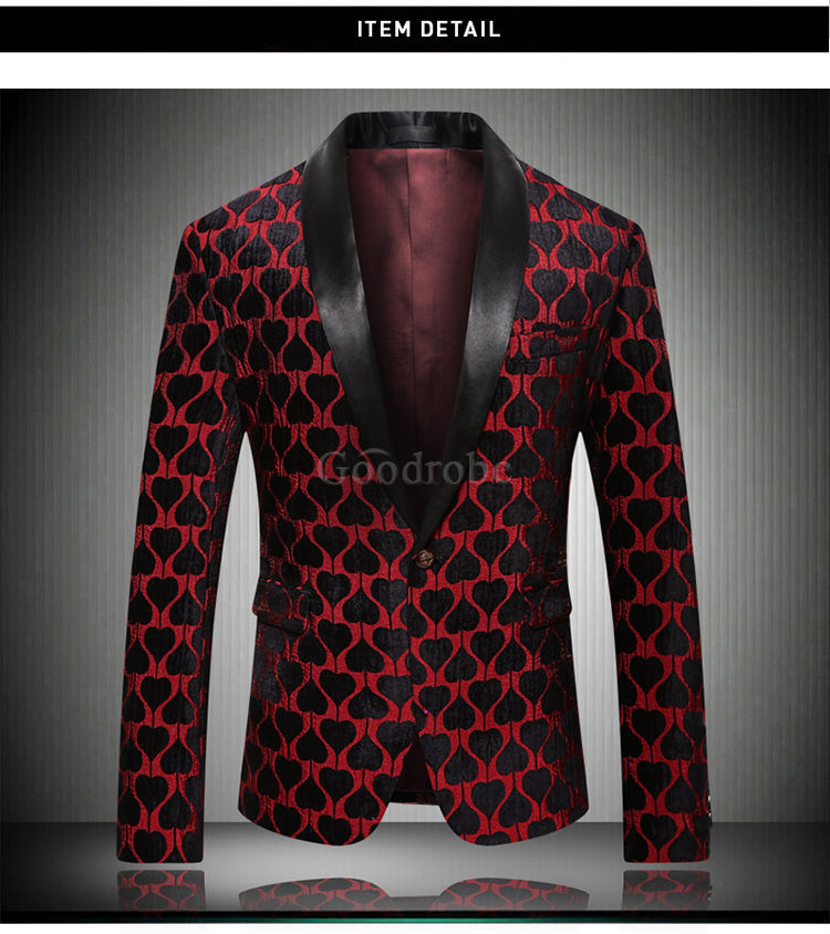 Blazers slim fit top qualité fête marié nouveauté hommes de mariage rouge