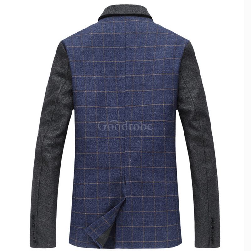 Nouveau style mode décontracté hommes blazer boutonnage