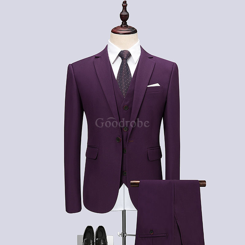 Costumes de mariage pour hommes ensembles asiatique taille un bouton hommes costumes