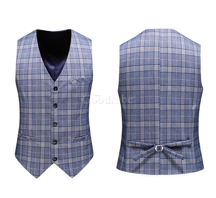 D'affaires blazers plaid automne 3 pièces costume hommes grande taille