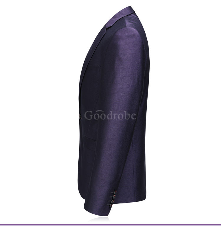 Hommes costumes mâle costumes blazer noir solide