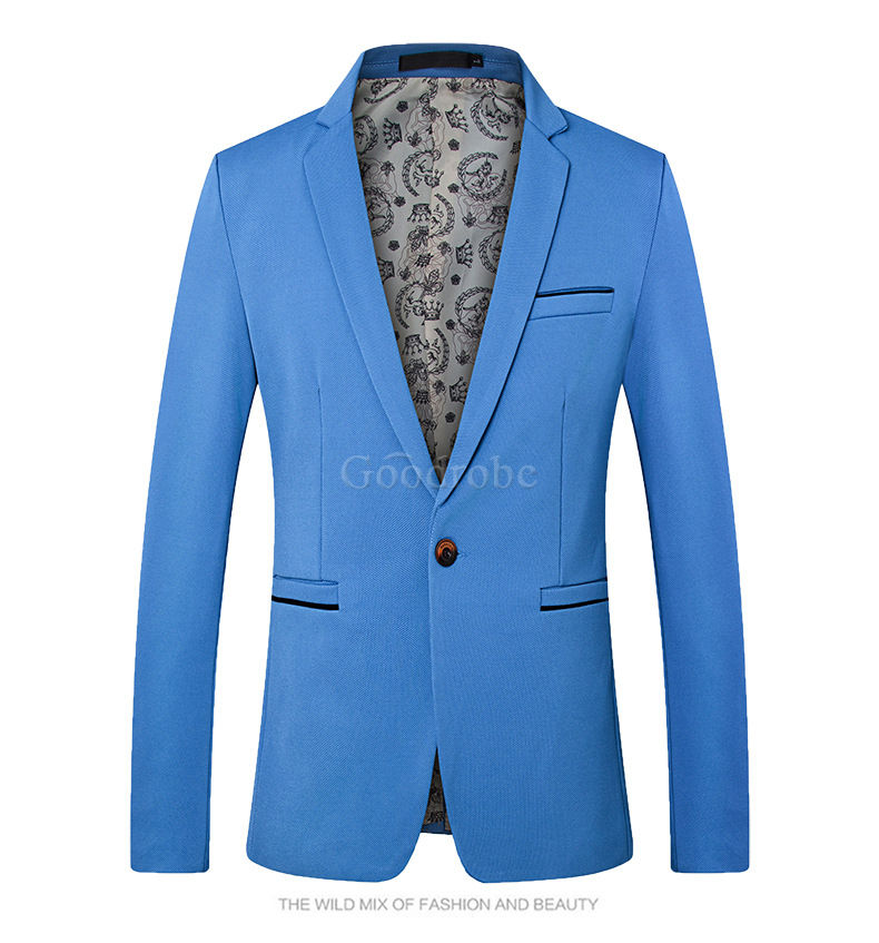 Et automne veste blazer slim fit hommes costume