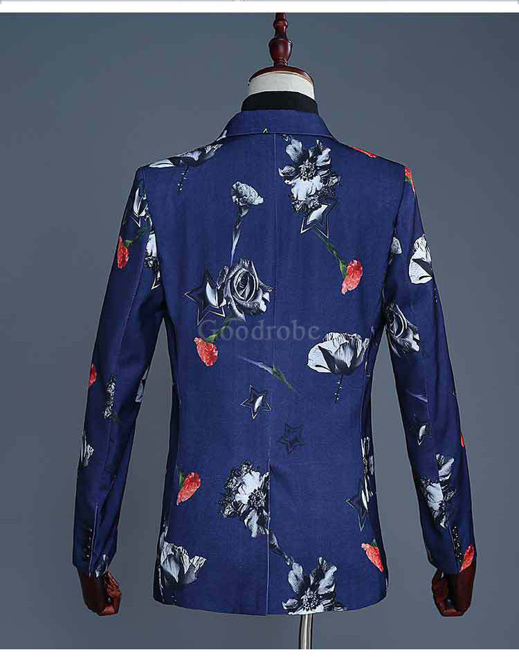 Mariage costume homme noir hommes hommes floral