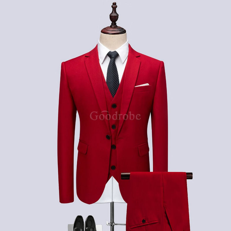 Costumes de mariage pour hommes ensembles asiatique taille un bouton hommes costumes