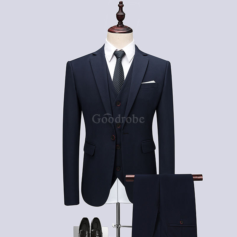 Costumes de mariage pour hommes ensembles asiatique taille un bouton hommes costumes