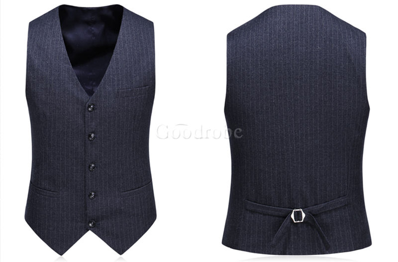 Asiatique taille tuxedos slim fit rayé double boutonnage