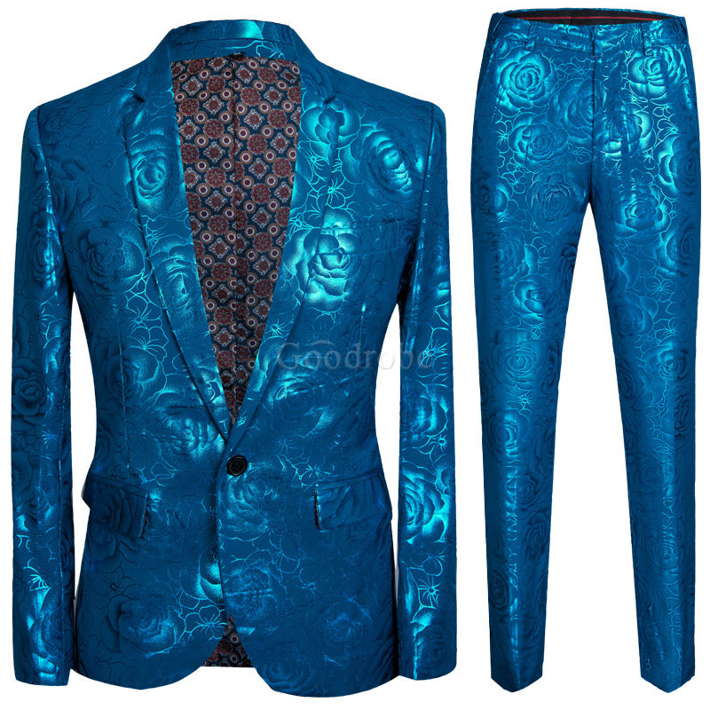 Bleu robe costumes blazers pantalon terno hombre