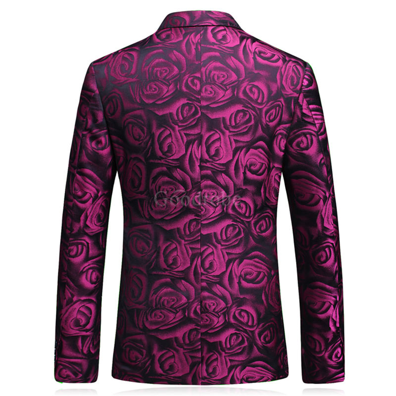 Costumes pour hommes 5xl hommes blazer grande taille rose impression mariage