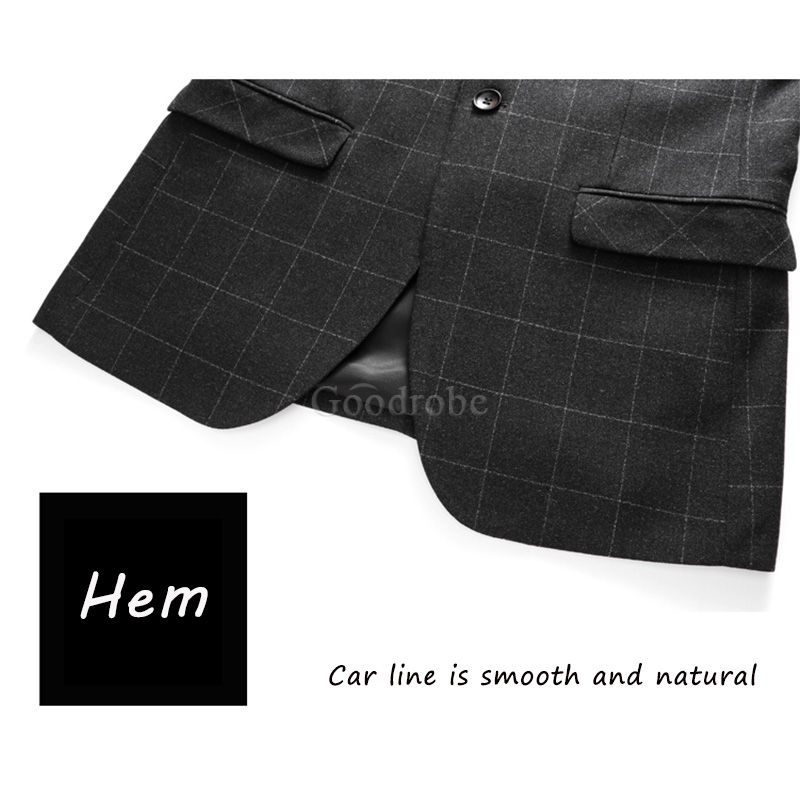 Costume hommes slim fit business gris rayure hommes haute qualité hommes costumes