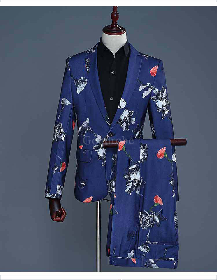 Mariage costume homme noir hommes hommes floral