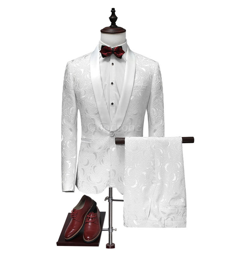 Costumes tuxedos groomsman blazer qriginal blanc